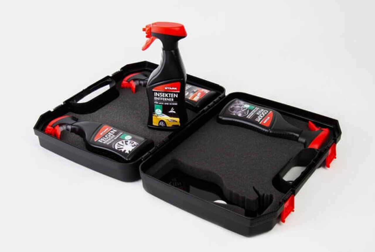 Pahlke Schaumstoffe - Transport Packaging PUR Foam Transport packaging made of PUR foam for cleaning products