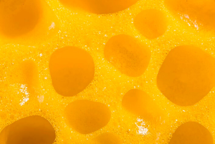 Macro image pur sponge foam